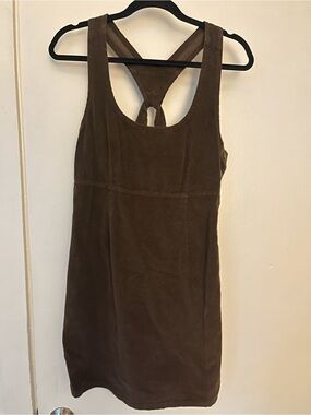 American Eagle Outfitters Dark Brown Corduroy Pinafore Dress